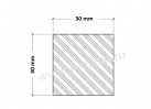 Bara patrata aluminiu 30 mm 1